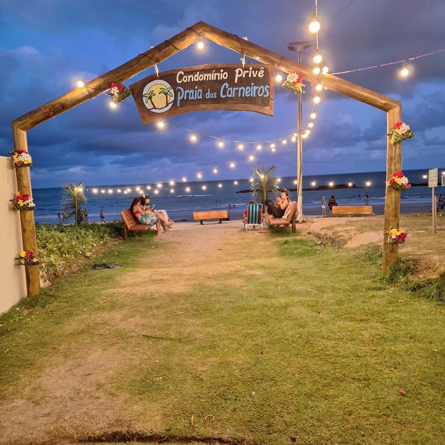 Casa Cinza Na Praia Dos Carneiros Em Condominio A Beira-Mar Exterior foto